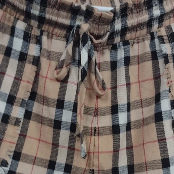 JODIFL Plaid Pants Wide Leg in Beige and Black - Picture 3 of 12